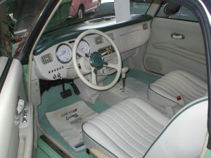 left hand drive nissan figaro for sale USA green lhd figaro