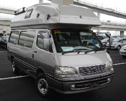 another toyata hiace camper fron view