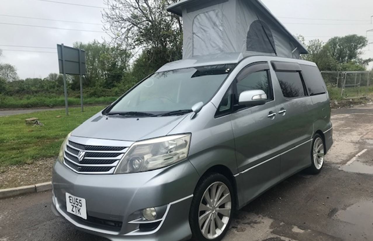 Toyota Alphard Camper supplied for sale fully UK registered direct from Imports