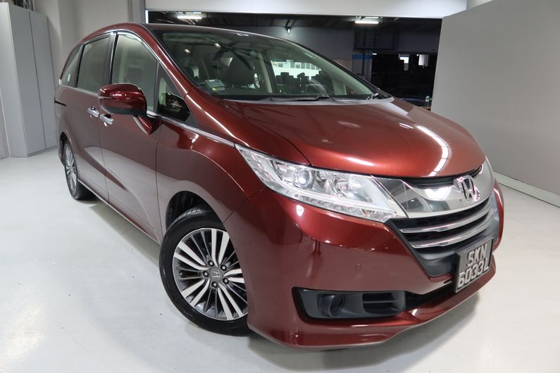 Make Honda Name Odyssey Specifications Engine Petrol Grade 2.4EX-CVT-REVCAM Chassis No JHMRC1880EC202123 Product ID 6590 Manufacture Year 2014 Seats 7 Color RED Transmission Automatic Registration Year 06/14 Steering Right Mileage 60578 km Engine capacity 2356
