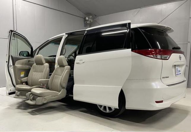 Toyota Estima welfare vehicle for sale UK with very rare double electric lowering and raising seat