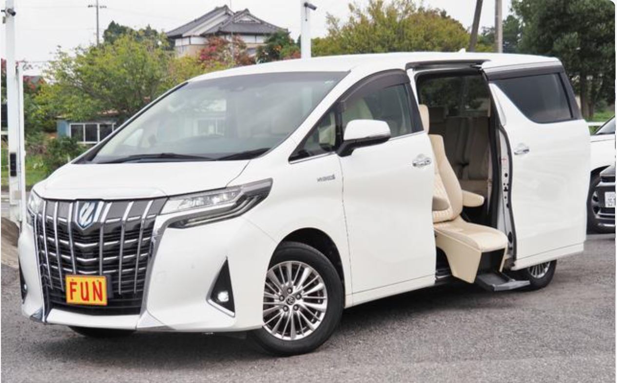 Toyota Alphard Hybrid Welfare for sale, direct Import supplied fully UK reg. Best Toyota Alphard Hybrid Welfare UK prices. Fact!
